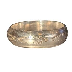 Vtg Sterling Silver Southwestern Band Ring Size 10.5 Wedding Engagement